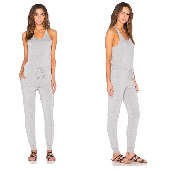 heather gray jumpsuit